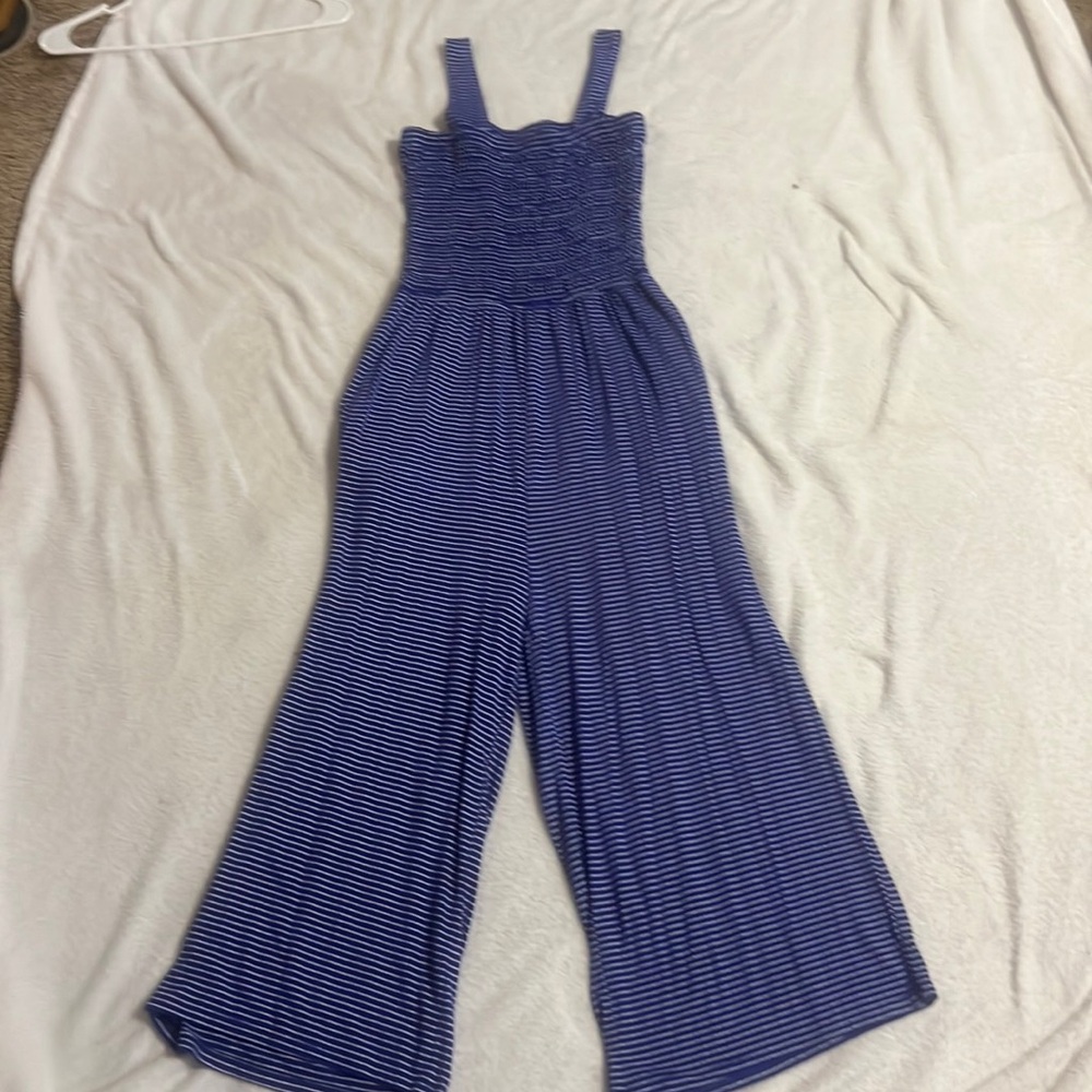 Stripes Royal Blue/ white striped romper.
